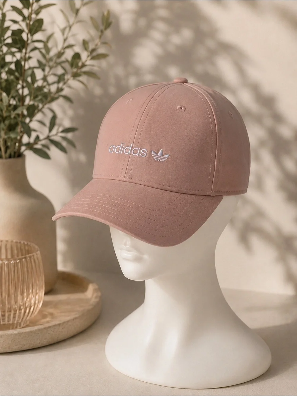 adidas Dusty Rose Suede Baseball Cap